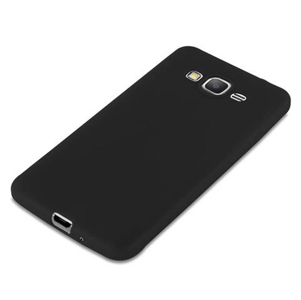 Cadorabo Hülle für Samsung Galaxy GRAND PRIME Schutzhülle in Schwarz Handyhülle TPU Silikon Etui Case Cover
