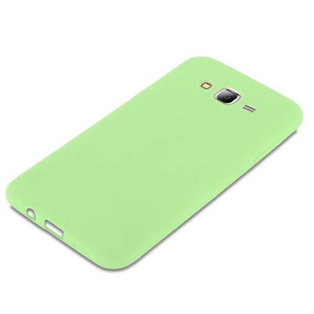 Cadorabo Hülle für Samsung Galaxy J7 2015 Schutzhülle in Grün Handyhülle TPU Silikon Etui Case Cover