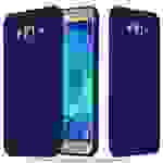 Cadorabo Hülle für Samsung Galaxy J7 2015 Schutzhülle in Blau Handyhülle TPU Silikon Etui Case Cover