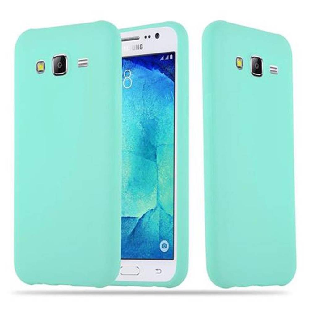 Cadorabo Hülle für Samsung Galaxy J5 2015 Schutzhülle in Blau Handyhülle TPU Silikon Etui Case Cover