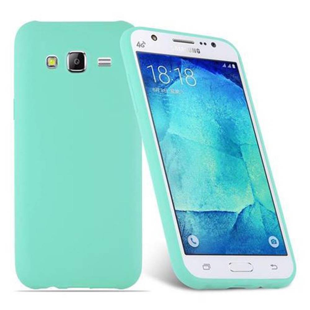 Cadorabo Hülle für Samsung Galaxy J5 2015 Schutzhülle in Blau Handyhülle TPU Silikon Etui Case Cover