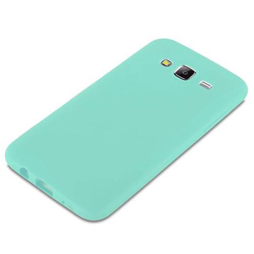 Cadorabo Hülle für Samsung Galaxy J5 2015 Schutzhülle in Blau Handyhülle TPU Silikon Etui Case Cover