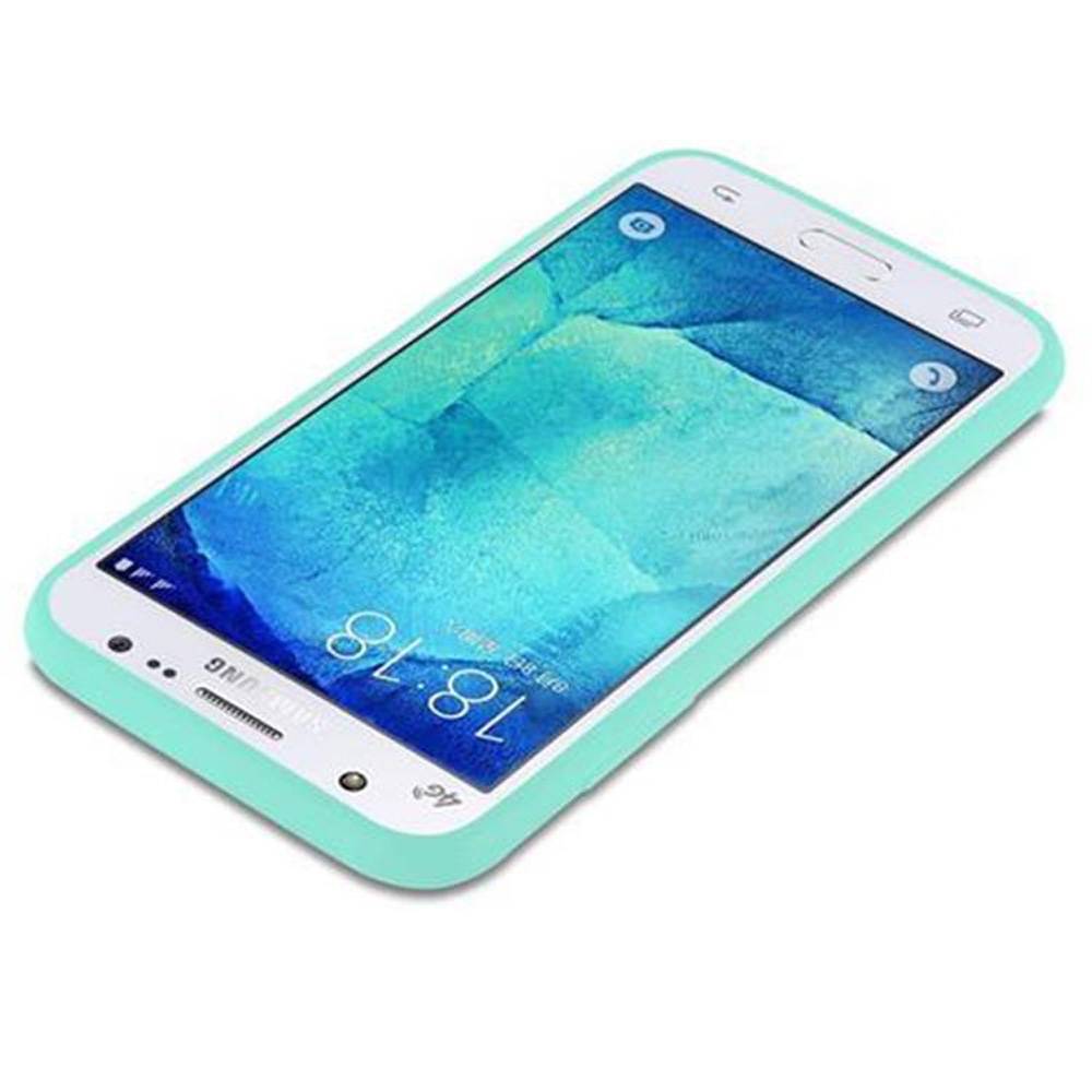 Cadorabo Hülle für Samsung Galaxy J5 2015 Schutzhülle in Blau Handyhülle TPU Silikon Etui Case Cover