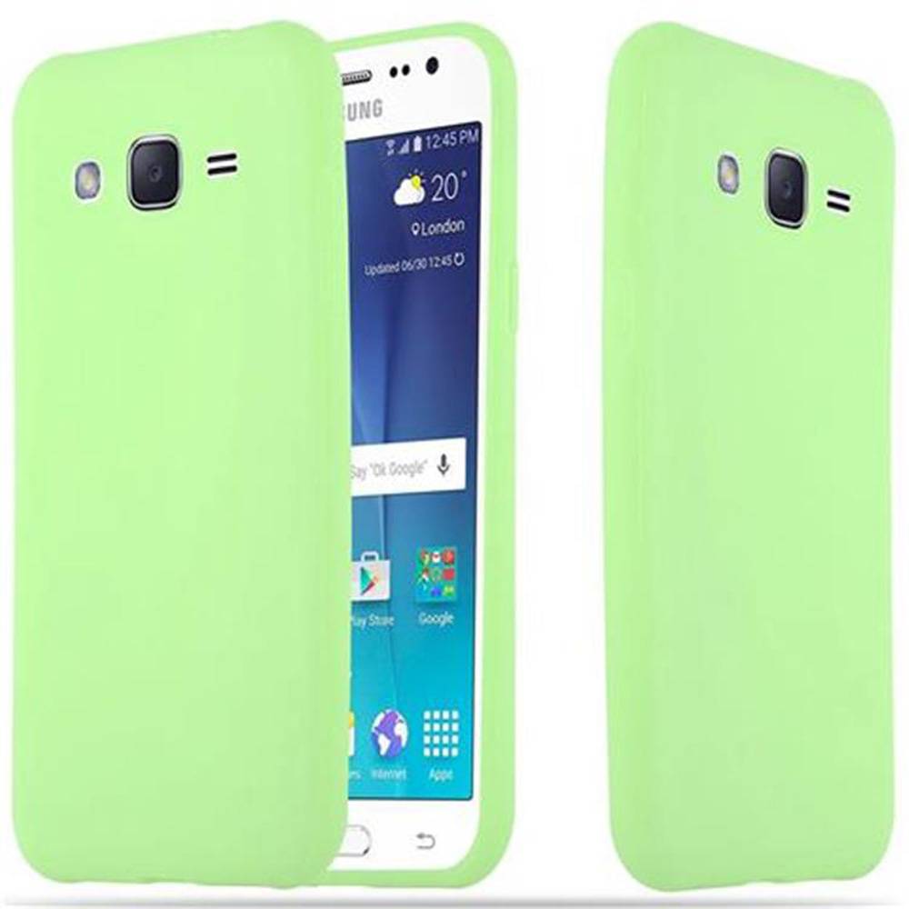 Cadorabo Hülle für Samsung Galaxy J2 2015 Schutzhülle in Grün Handyhülle TPU Silikon Etui Case Cover