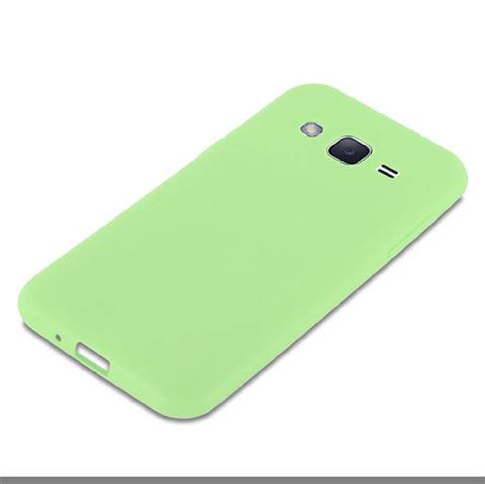 Cadorabo Hülle für Samsung Galaxy J2 2015 Schutzhülle in Grün Handyhülle TPU Silikon Etui Case Cover