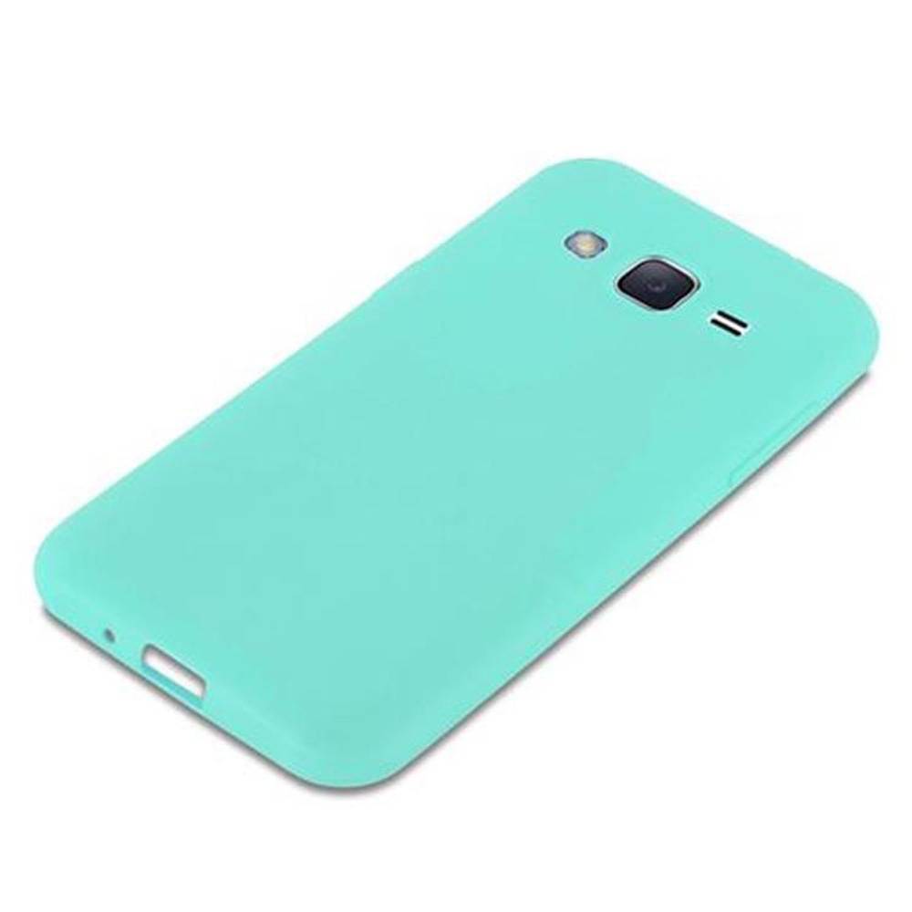 Cadorabo Hülle für Samsung Galaxy J2 2015 Schutzhülle in Blau Handyhülle TPU Silikon Etui Case Cover