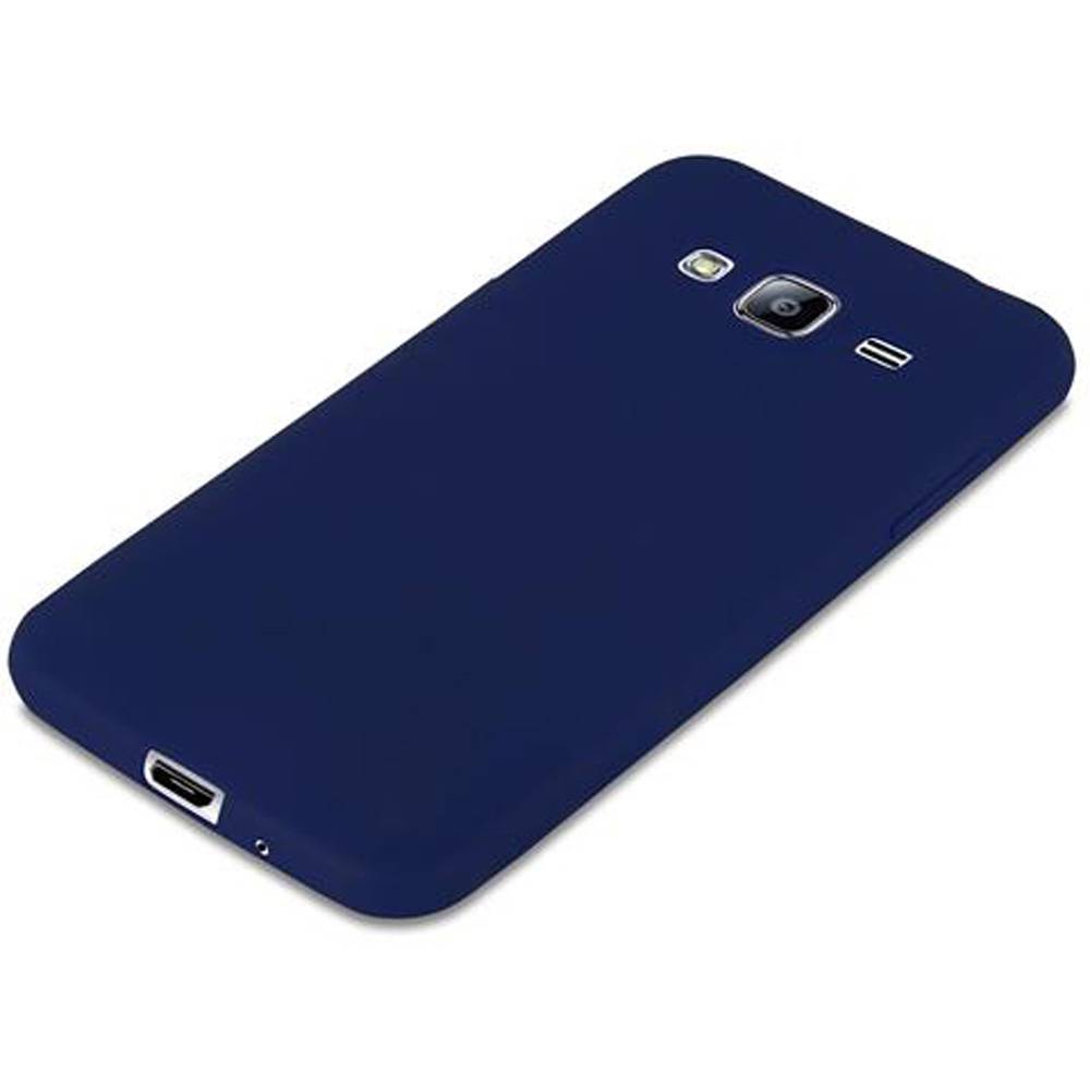 Cadorabo Hülle für Samsung Galaxy J3 2015 Schutzhülle in Blau Handyhülle TPU Silikon Etui Case Cover