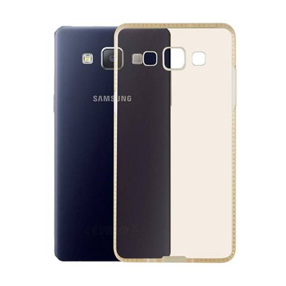 Cadorabo Hülle für Samsung Galaxy A5 2015 Schutz Hülle in Gelb Case Cover TPU Silikon Strass Handyhülle Etui