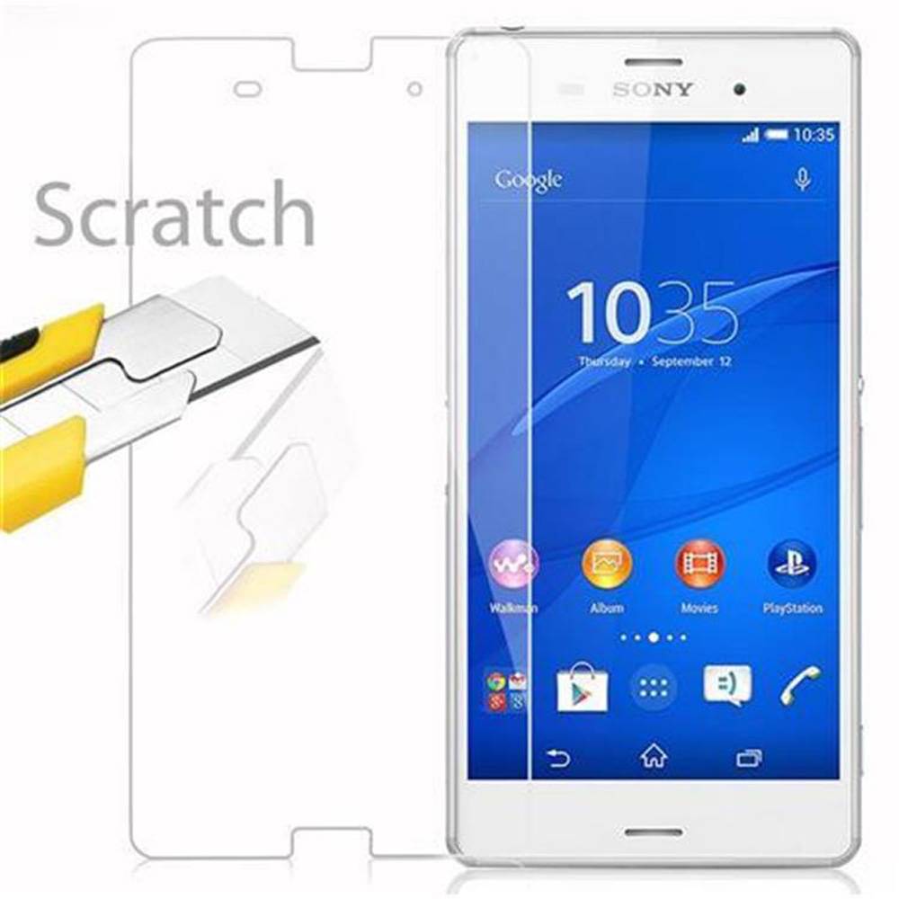 Cadorabo Panzer Folie für Sony Xperia Z3 Schutzfolie in Transparent Gehärtetes Tempered Display-Schutzglas