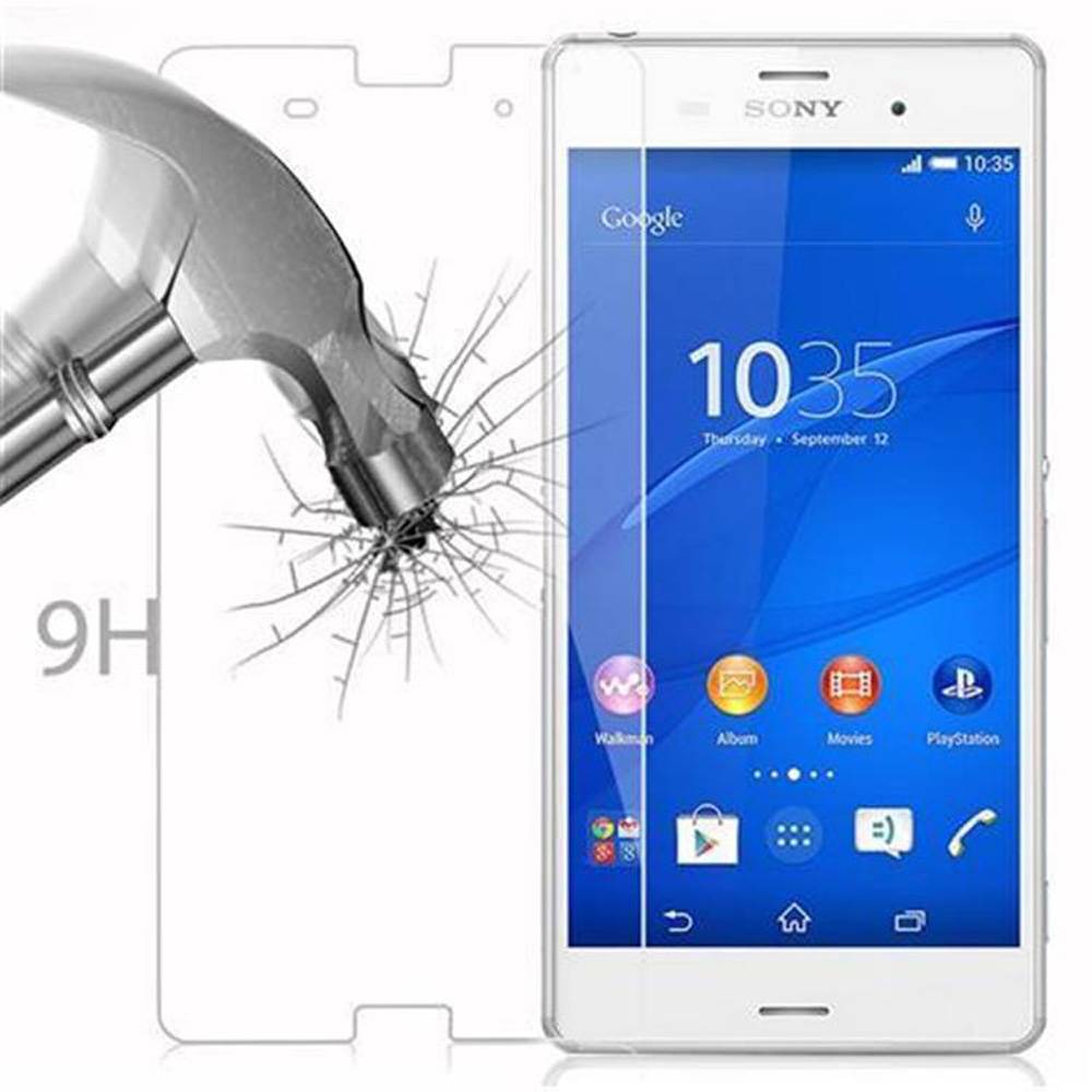 Cadorabo Panzer Folie für Sony Xperia Z3 Schutzfolie in Transparent Gehärtetes Tempered Display-Schutzglas