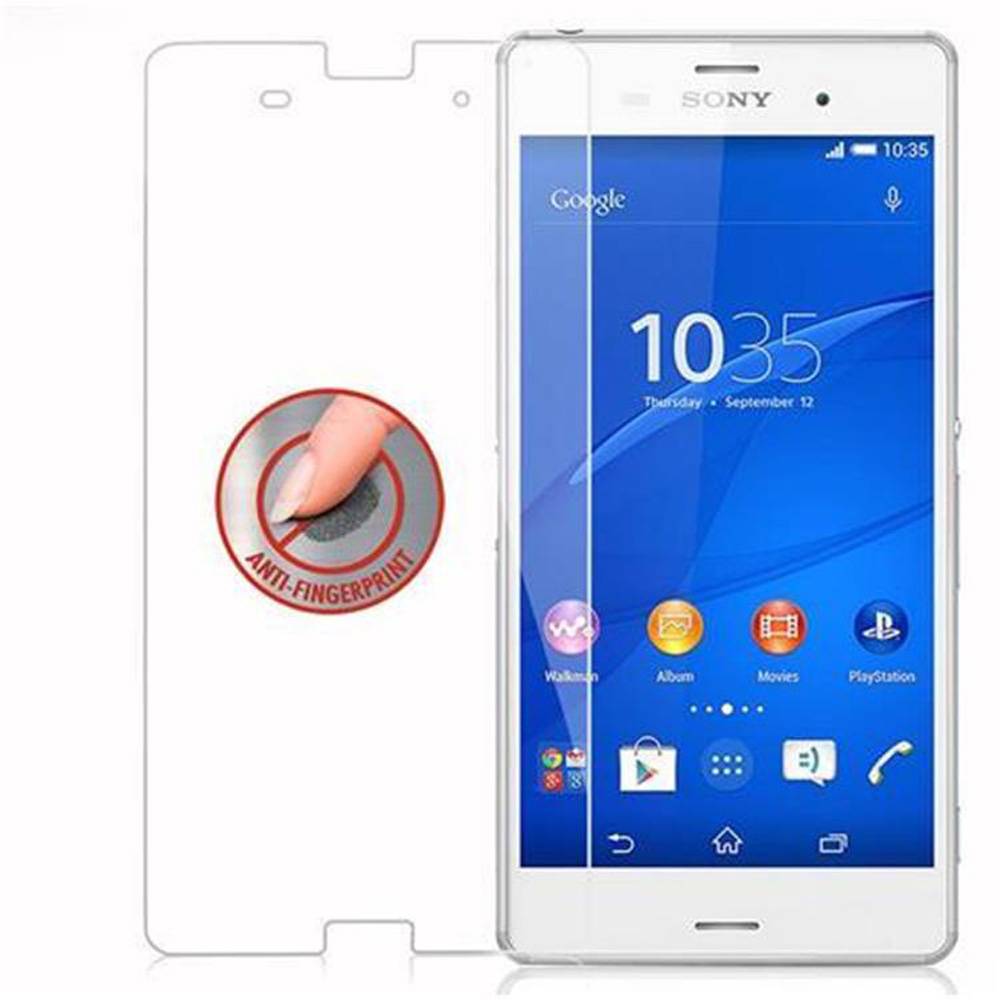 Cadorabo Panzer Folie für Sony Xperia Z3 Schutzfolie in Transparent Gehärtetes Tempered Display-Schutzglas