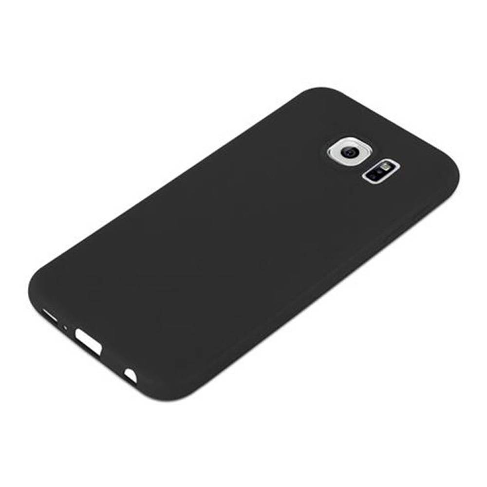 Cadorabo Hülle für Samsung Galaxy S6 Schutzhülle in Schwarz Handyhülle TPU Silikon Etui Case Cover