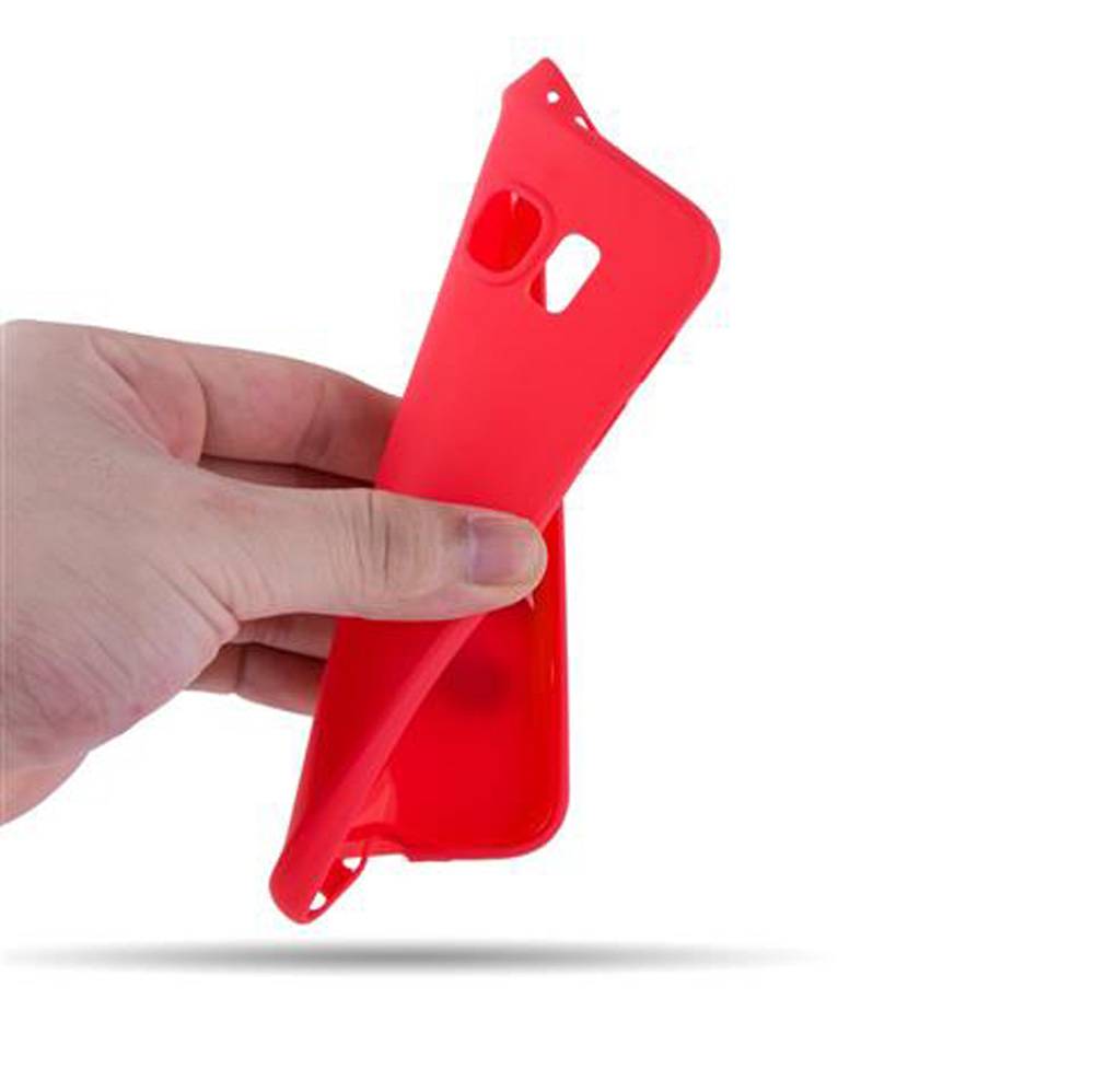 Cadorabo Hülle für Samsung Galaxy S6 Schutzhülle in Rot Handyhülle TPU Silikon Etui Case Cover