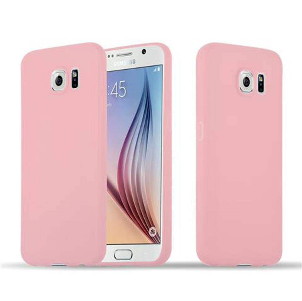 Cadorabo Hülle für Samsung Galaxy S6 Schutzhülle in Rosa Handyhülle TPU Silikon Etui Case Cover