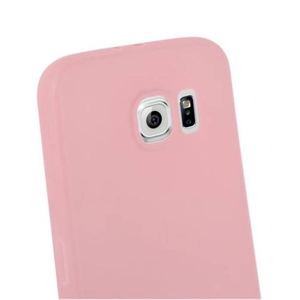 Cadorabo Hülle für Samsung Galaxy S6 Schutzhülle in Rosa Handyhülle TPU Silikon Etui Case Cover