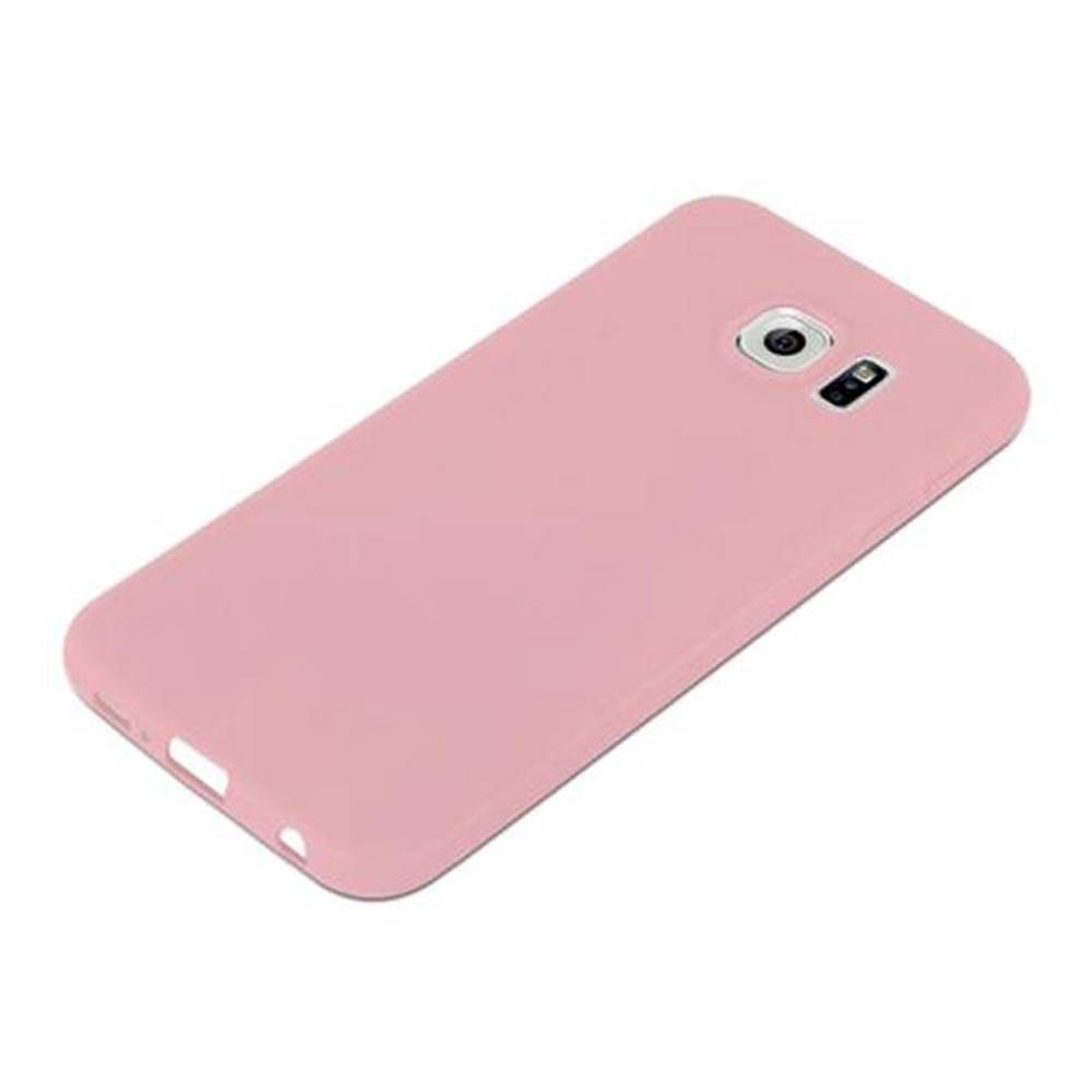 Cadorabo Hülle für Samsung Galaxy S6 Schutzhülle in Rosa Handyhülle TPU Silikon Etui Case Cover