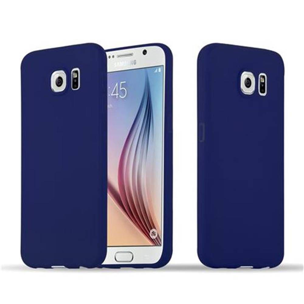 Cadorabo Hülle für Samsung Galaxy S6 Schutzhülle in Blau Handyhülle TPU Silikon Etui Case Cover