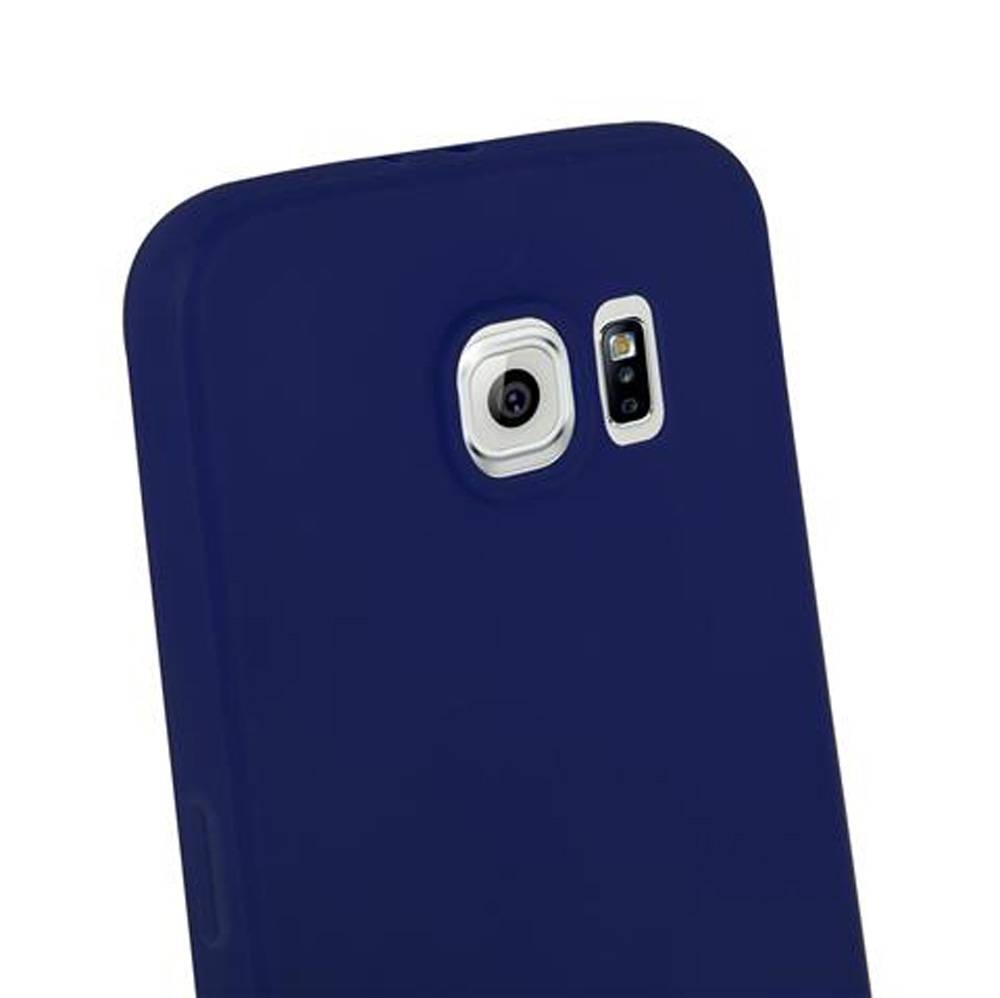 Cadorabo Hülle für Samsung Galaxy S6 Schutzhülle in Blau Handyhülle TPU Silikon Etui Case Cover