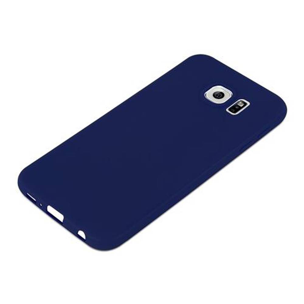 Cadorabo Hülle für Samsung Galaxy S6 Schutzhülle in Blau Handyhülle TPU Silikon Etui Case Cover