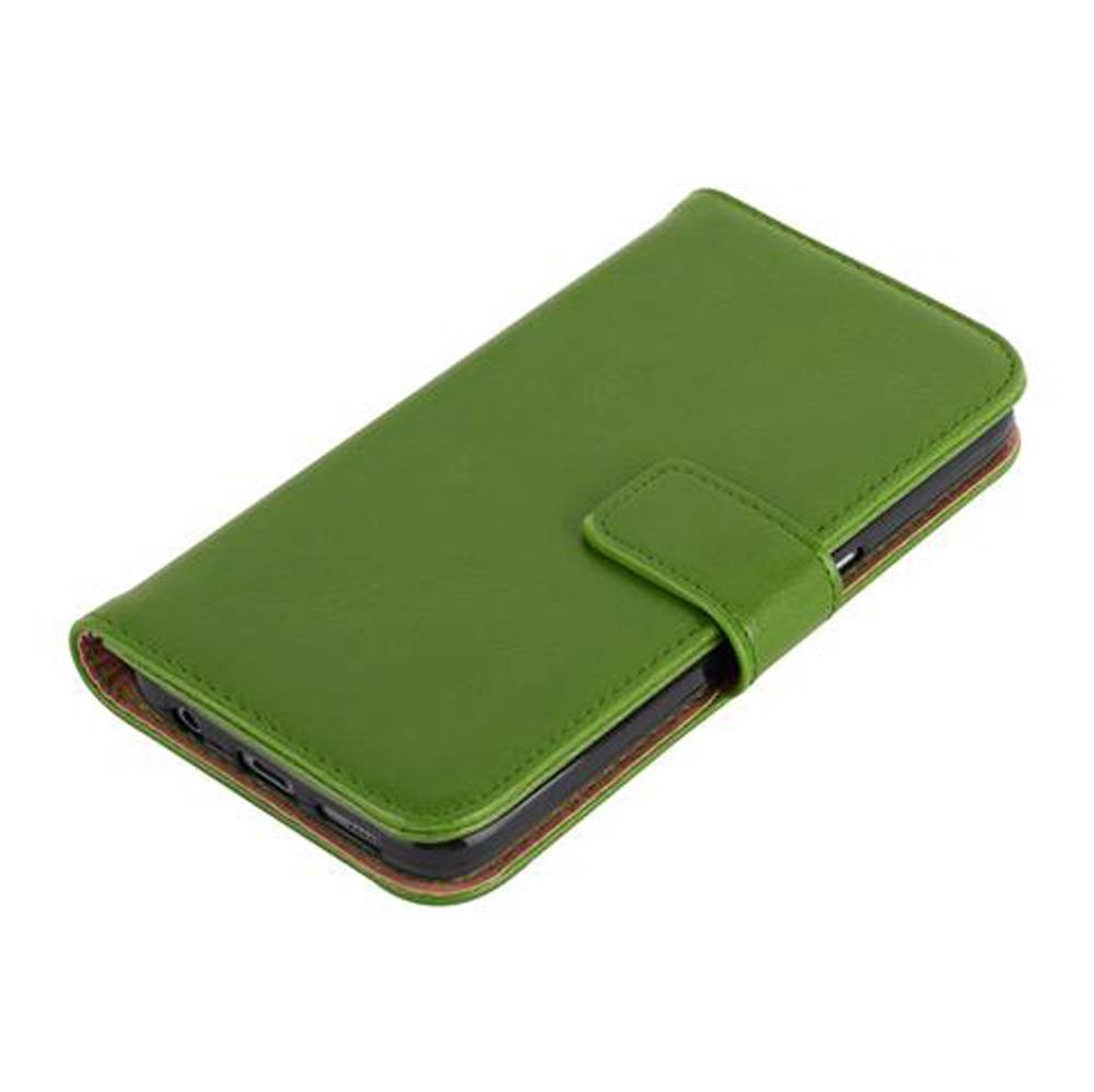 Cadorabo Hülle für Samsung Galaxy S7 Schutzhülle in Grün Handyhülle Book Tasche Case Etui Luxury