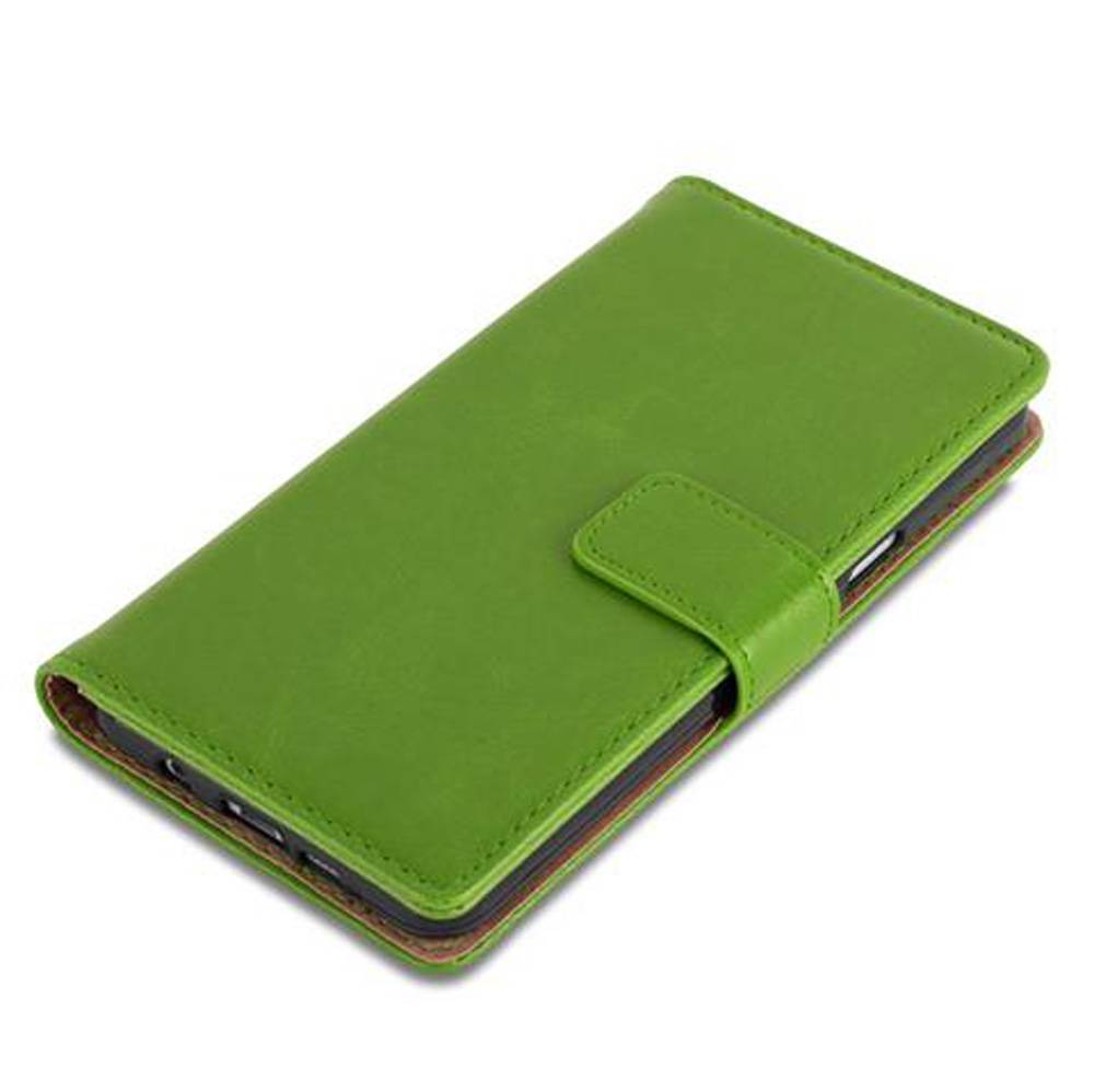 Cadorabo Hülle für Samsung Galaxy A5 2016 Schutzhülle in Grün Handyhülle Book Tasche Case Etui Luxury