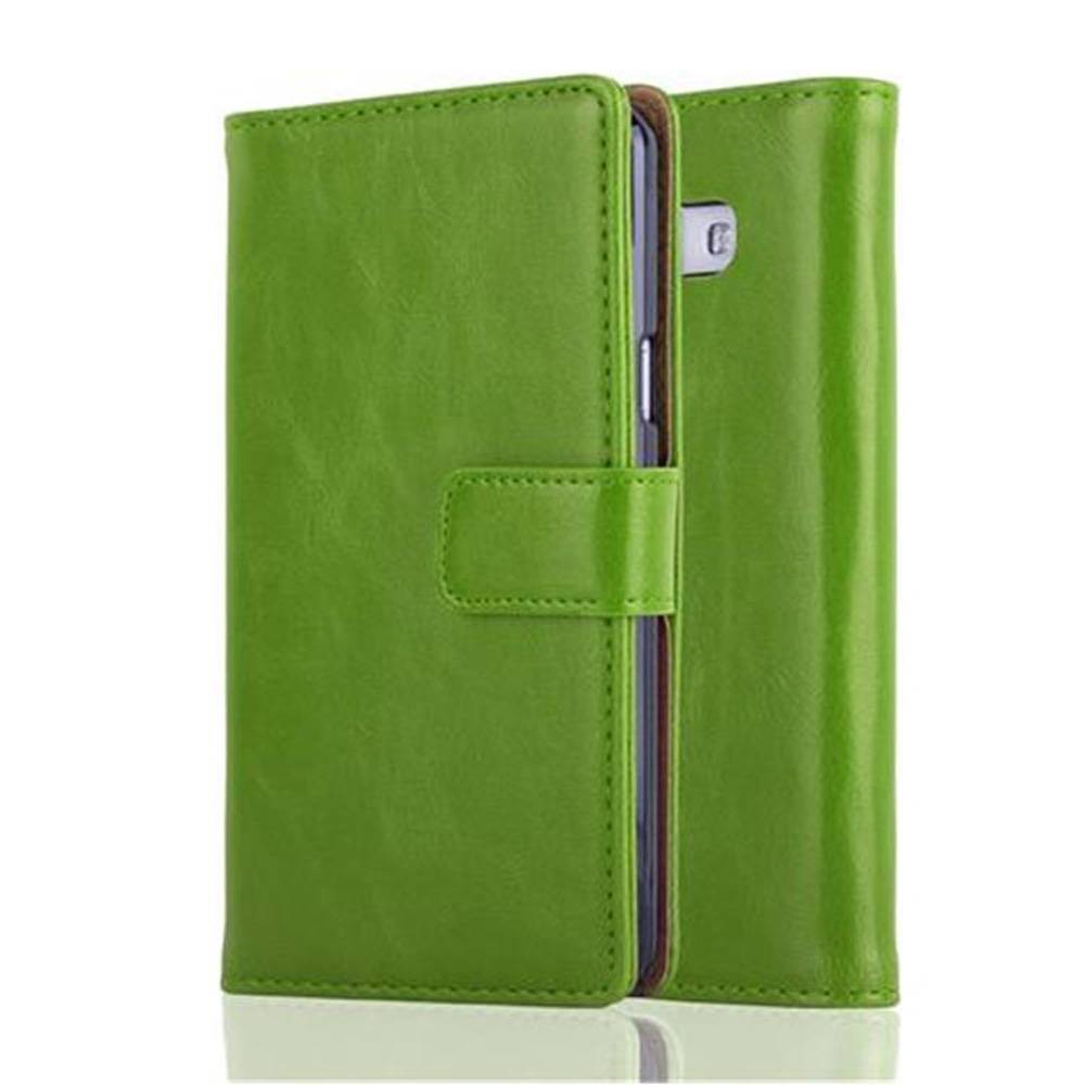Cadorabo Hülle für Samsung Galaxy A5 2016 Schutzhülle in Grün Handyhülle Book Tasche Case Etui Luxury