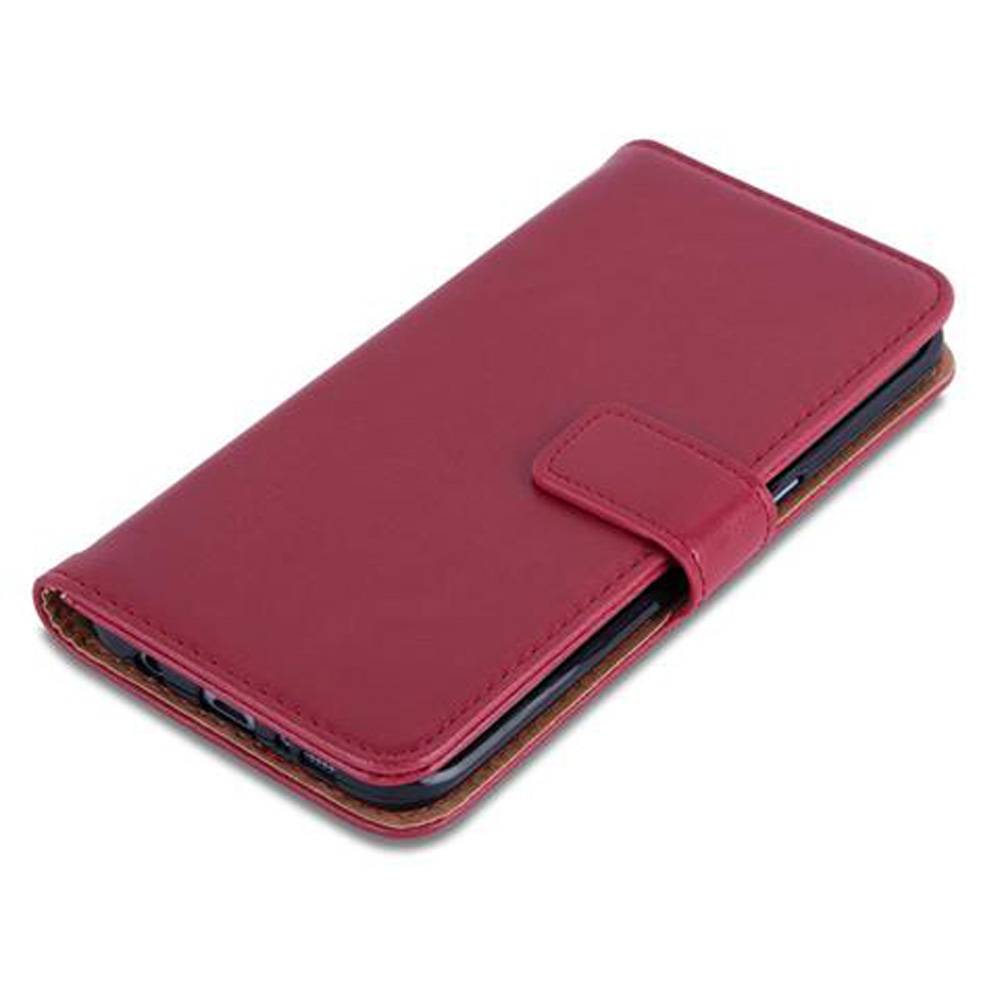Cadorabo Hülle für Samsung Galaxy S7 EDGE Schutzhülle in Rot Handyhülle Book Tasche Case Etui Luxury