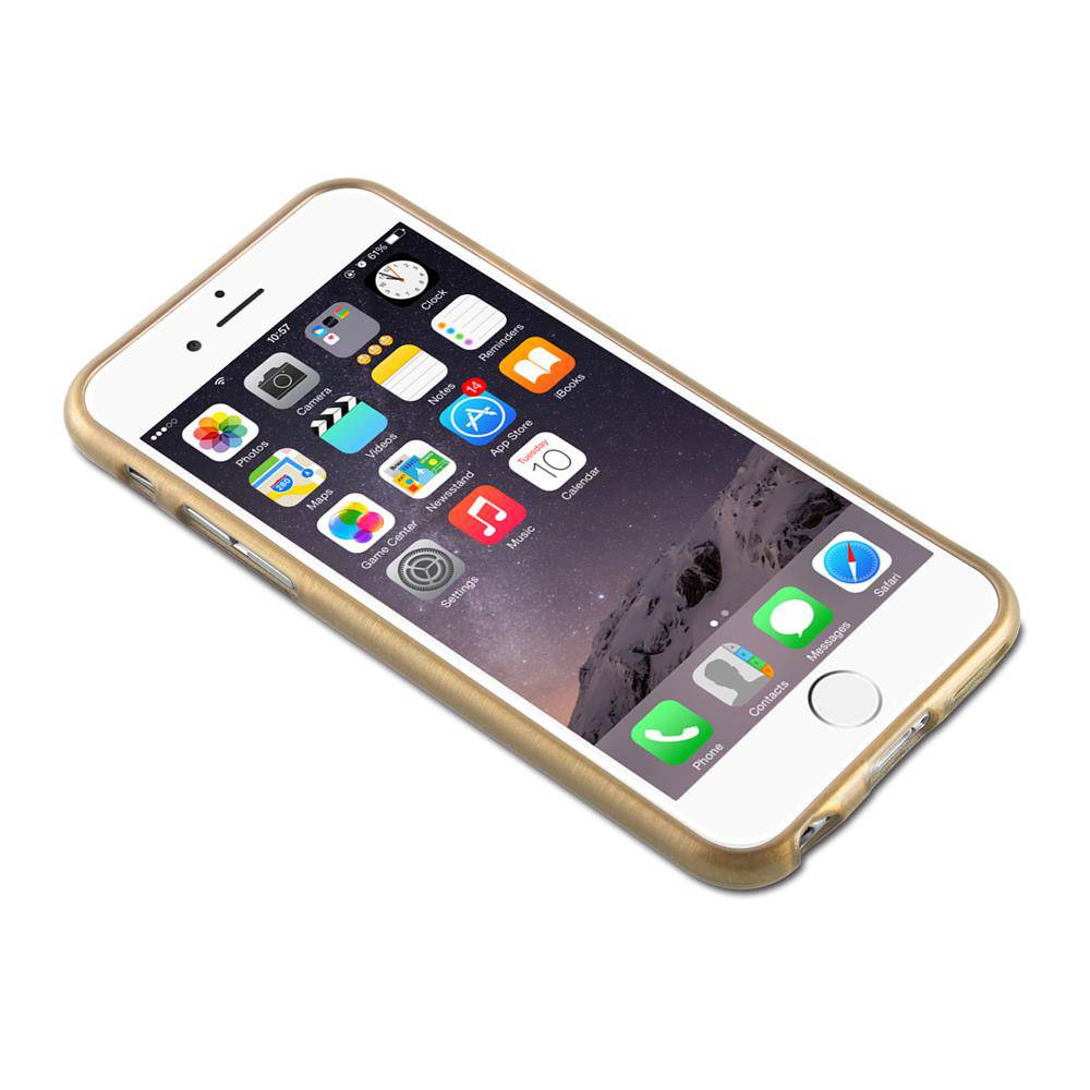 Cadorabo Hülle für Apple iPhone 6 / 6S Schutz Hülle in Gold Schutzhülle TPU Silikon Etui Case Cover
