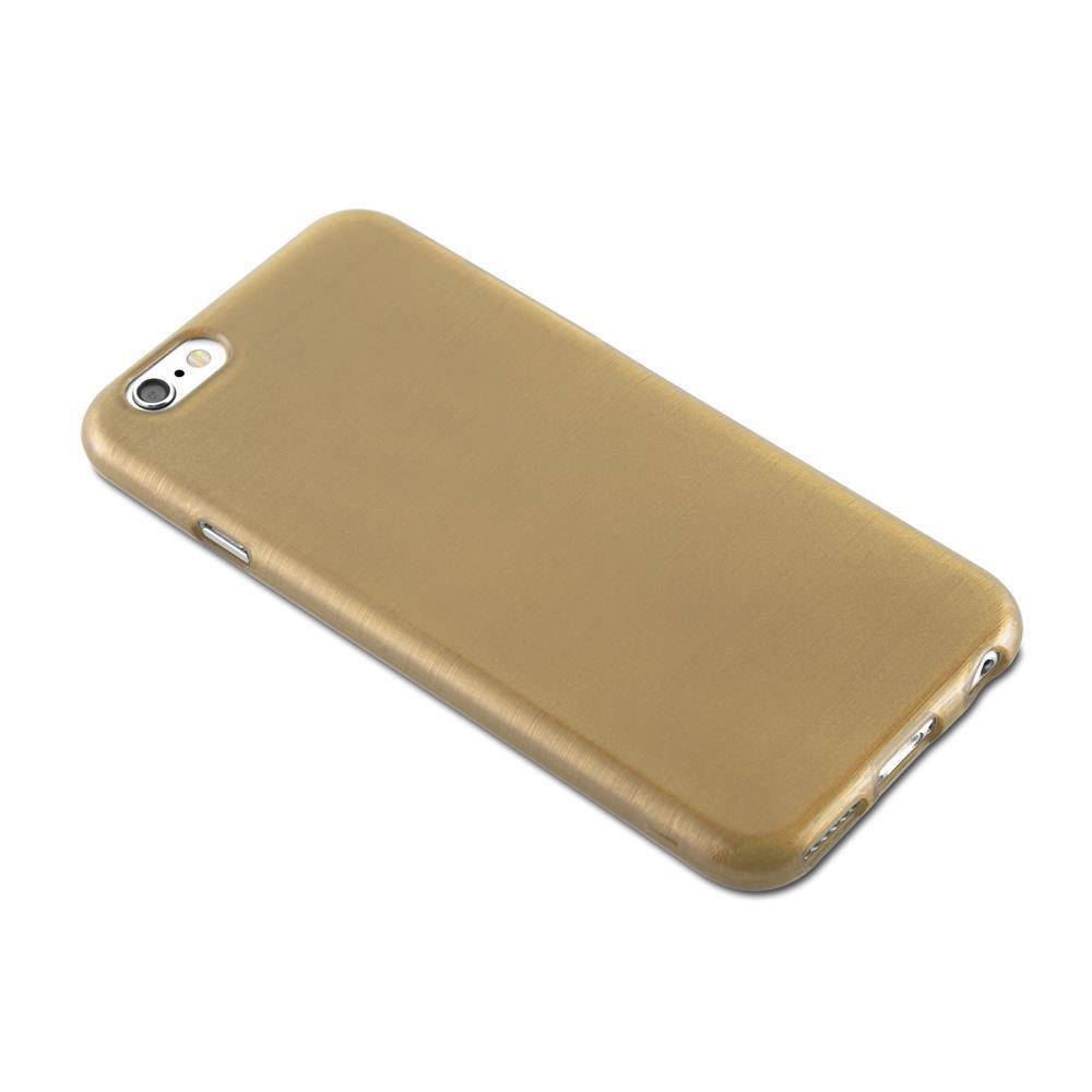 Cadorabo Hülle für Apple iPhone 6 / 6S Schutz Hülle in Gold Schutzhülle TPU Silikon Etui Case Cover