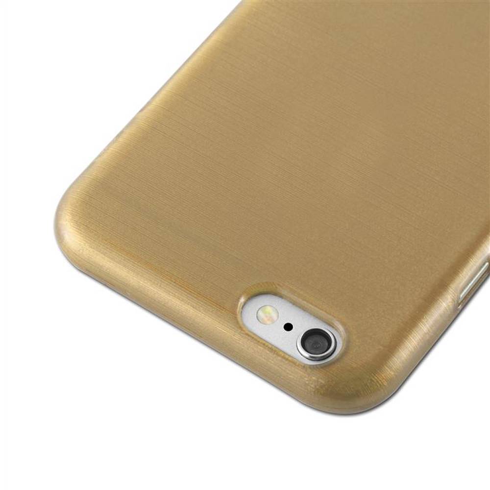 Cadorabo Hülle für Apple iPhone 6 / 6S Schutz Hülle in Gold Schutzhülle TPU Silikon Etui Case Cover