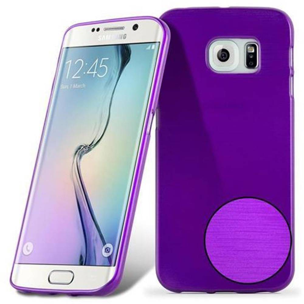 Cadorabo Hülle für Samsung Galaxy S6 EDGE Schutz Hülle in Lila Schutzhülle TPU Silikon Etui Case Cover