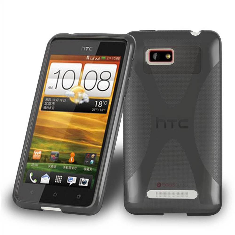 Cadorabo Handyhülle für HTC ONE SU in Schwarz Hülle Schutzhülle TPU Silikon Backcover Case