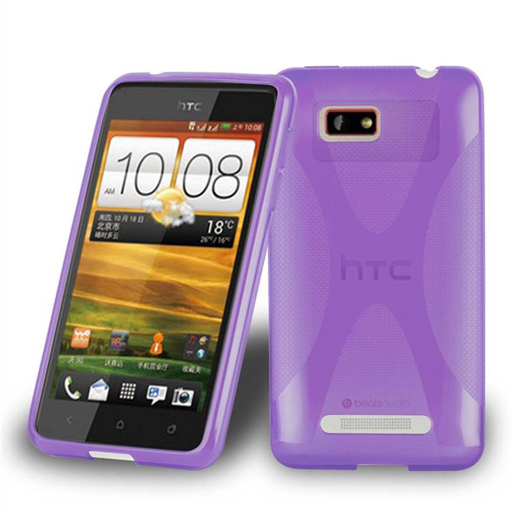 Cadorabo Handyhülle für HTC ONE SU in Lila Hülle Schutzhülle TPU Silikon Backcover Case