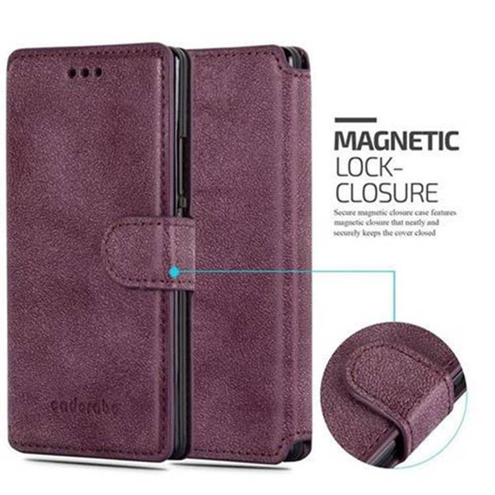 Cadorabo Hülle für Huawei ASCEND P7 Hülle in Rot Schutzhülle Handyhülle Etui Case Cover