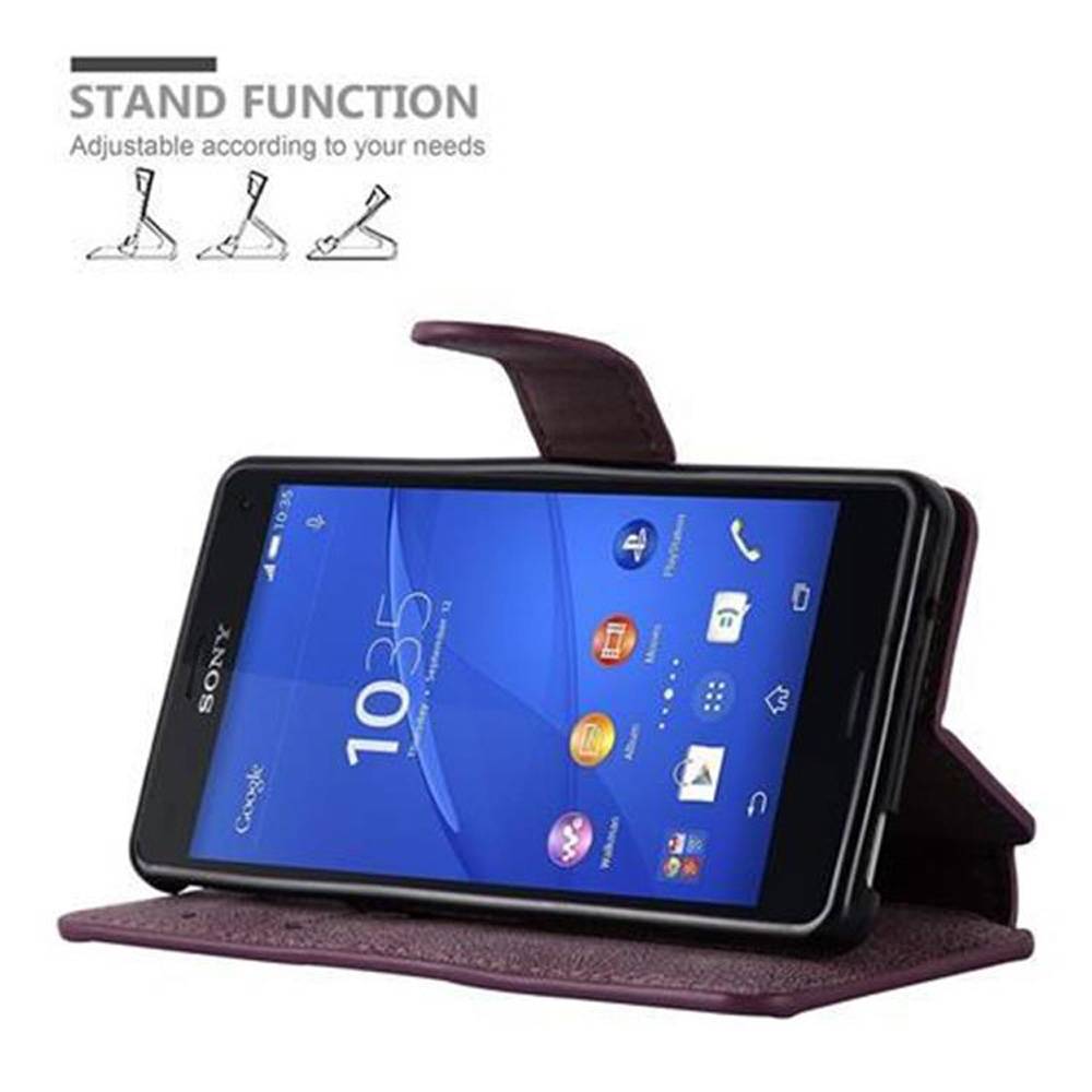 Cadorabo Hülle für Sony Xperia Z3 COMPACT Hülle in Rot Schutzhülle Handyhülle Etui Case Cover