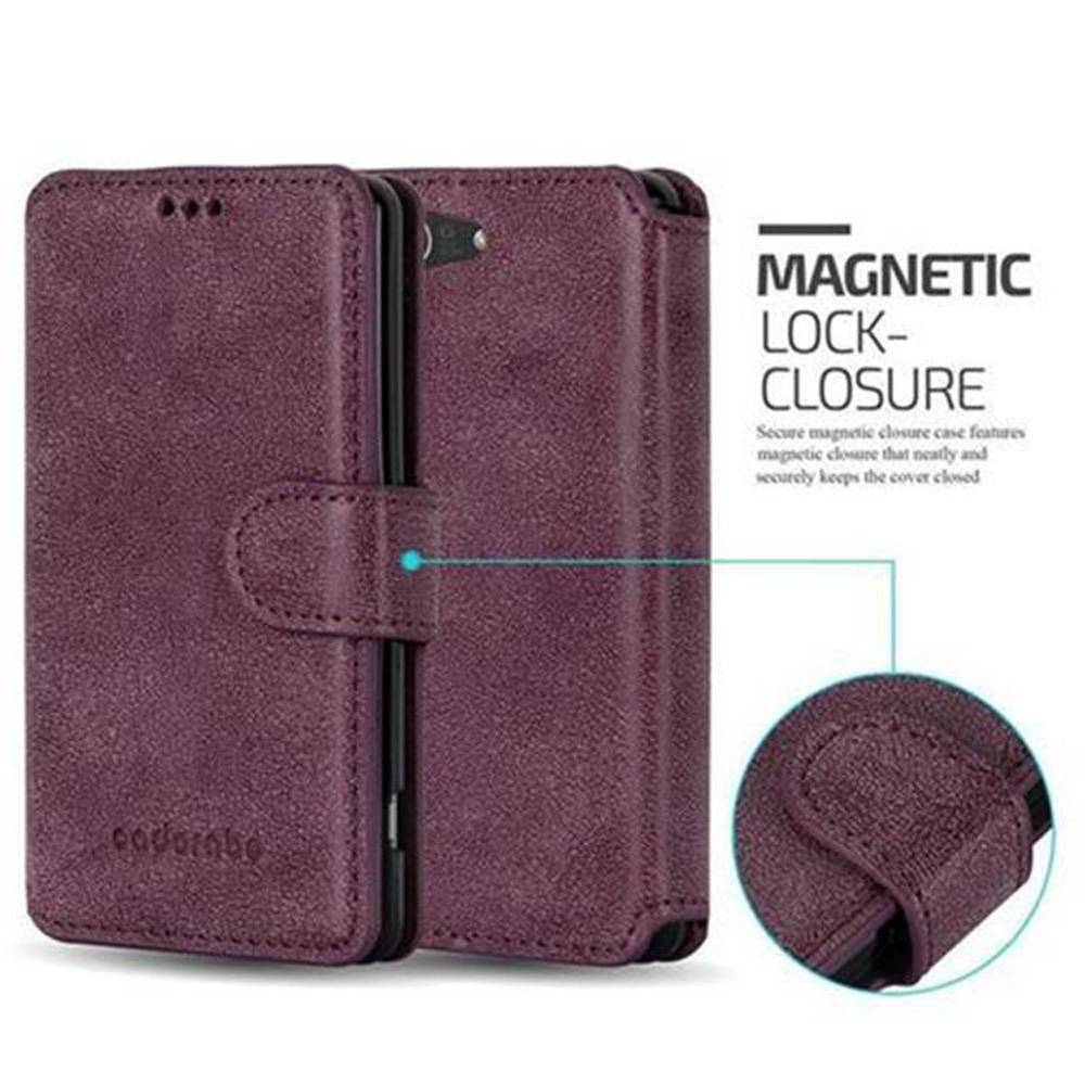 Cadorabo Hülle für Sony Xperia Z3 COMPACT Hülle in Rot Schutzhülle Handyhülle Etui Case Cover