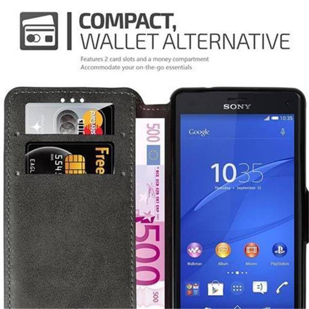 Cadorabo Hülle für Sony Xperia Z3 COMPACT Hülle in Grau Schutzhülle Handyhülle Etui Case Cover
