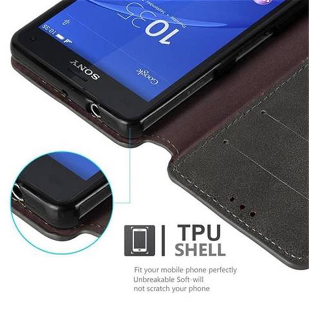 Cadorabo Hülle für Sony Xperia Z3 COMPACT Hülle in Grau Schutzhülle Handyhülle Etui Case Cover