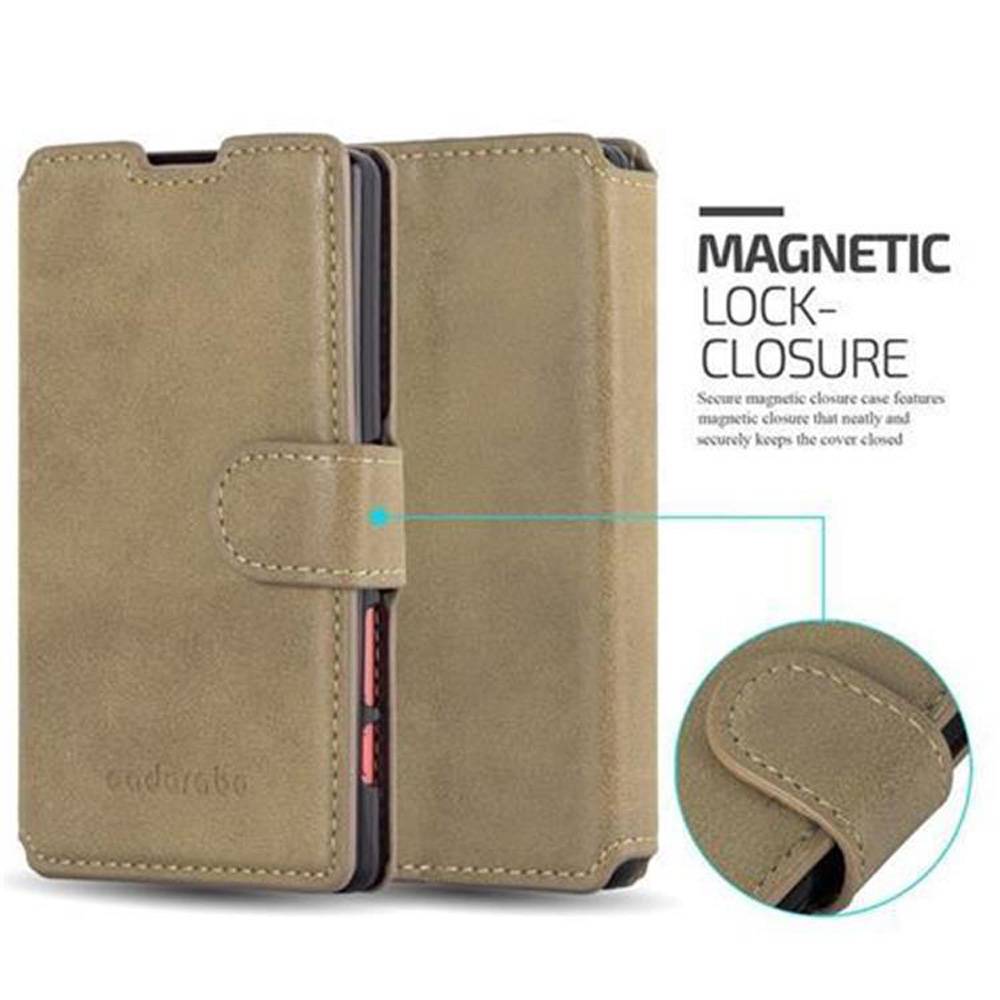 Cadorabo Hülle für Sony Xperia Z5 COMPACT Hülle in Braun Schutzhülle Handyhülle Etui Case Cover