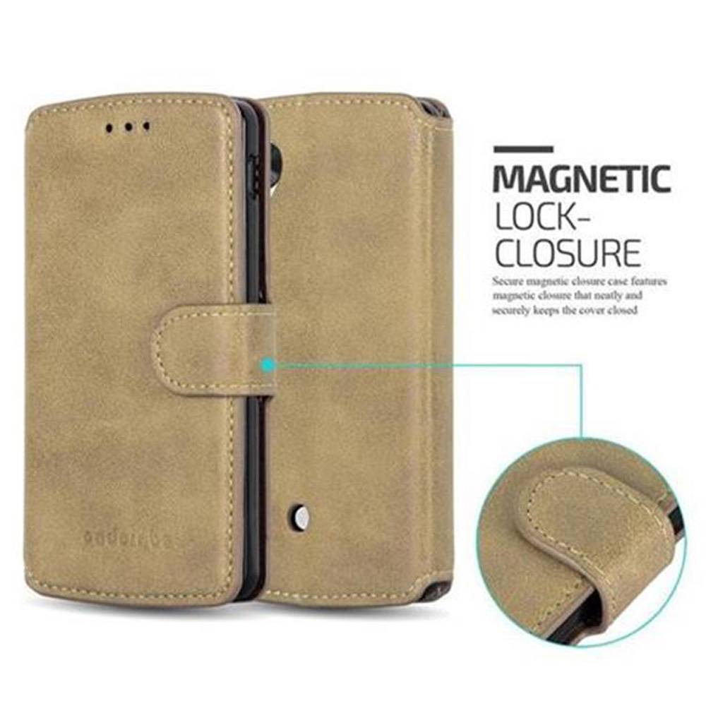 Cadorabo Hülle für LG Google NEXUS 5 Hülle in Braun Schutzhülle Handyhülle Etui Case Cover
