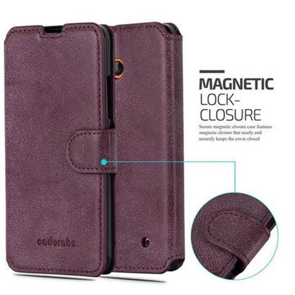 Cadorabo Hülle für Nokia Lumia 640 Hülle in Rot Schutzhülle Handyhülle Etui Case Cover