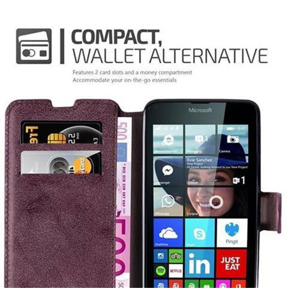Cadorabo Hülle für Nokia Lumia 640 Hülle in Rot Schutzhülle Handyhülle Etui Case Cover