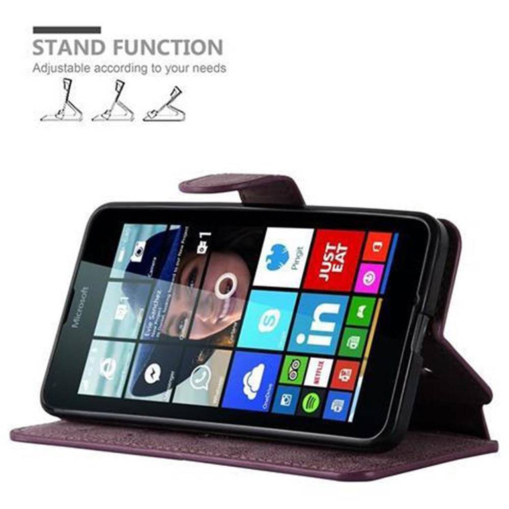 Cadorabo Hülle für Nokia Lumia 640 Hülle in Rot Schutzhülle Handyhülle Etui Case Cover