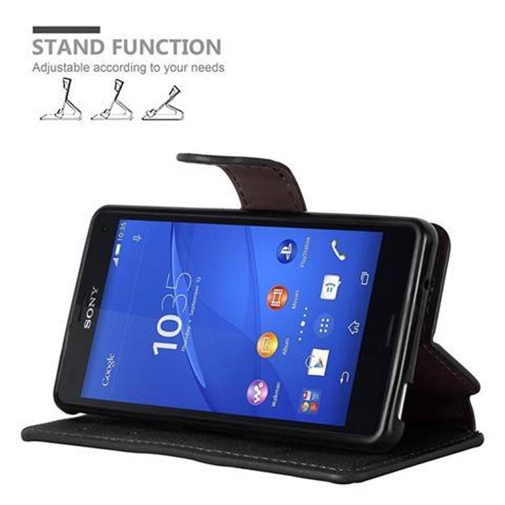 Cadorabo Hülle für Sony Xperia Z3 COMPACT Hülle in Schwarz Schutzhülle Handyhülle Etui Case Cover