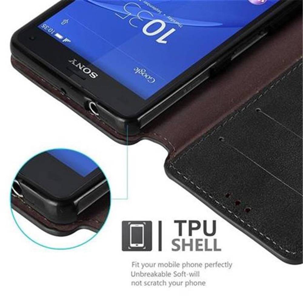 Cadorabo Hülle für Sony Xperia Z3 COMPACT Hülle in Schwarz Schutzhülle Handyhülle Etui Case Cover