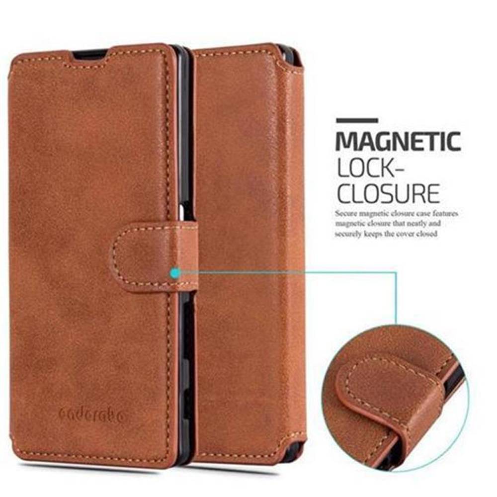 Cadorabo Hülle für Sony Xperia Z5 Hülle in Braun Schutzhülle Handyhülle Etui Case Cover