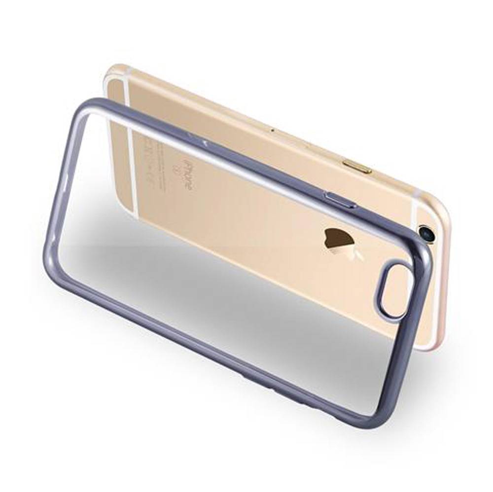 Cadorabo Hülle für Apple iPhone 6 / 6S Etui in Schwarz Schutzhülle Handyhülle TPU Silikon Cover Case