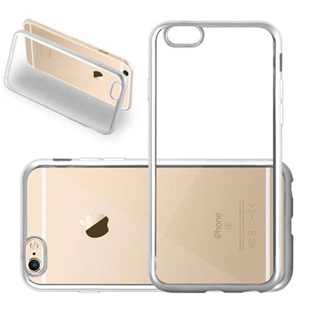 Cadorabo Hülle für Apple iPhone 6 / 6S Etui in Silber Schutzhülle Handyhülle TPU Silikon Cover Case