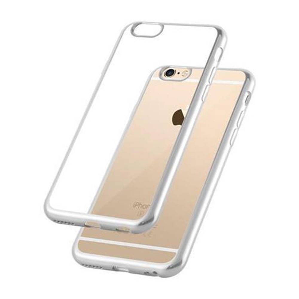 Cadorabo Hülle für Apple iPhone 6 / 6S Etui in Silber Schutzhülle Handyhülle TPU Silikon Cover Case