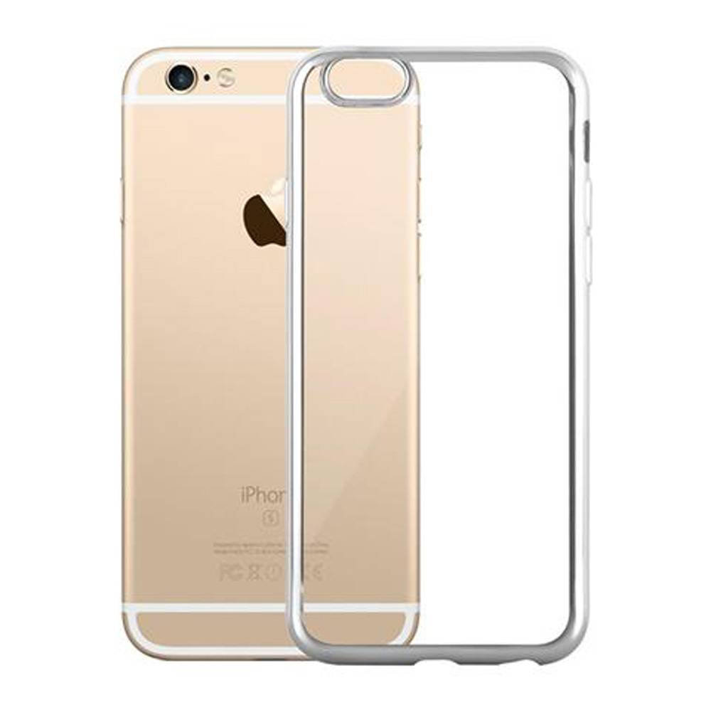 Cadorabo Hülle für Apple iPhone 6 / 6S Etui in Silber Schutzhülle Handyhülle TPU Silikon Cover Case